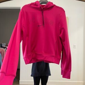 Nike Pink Cropped Hoodie